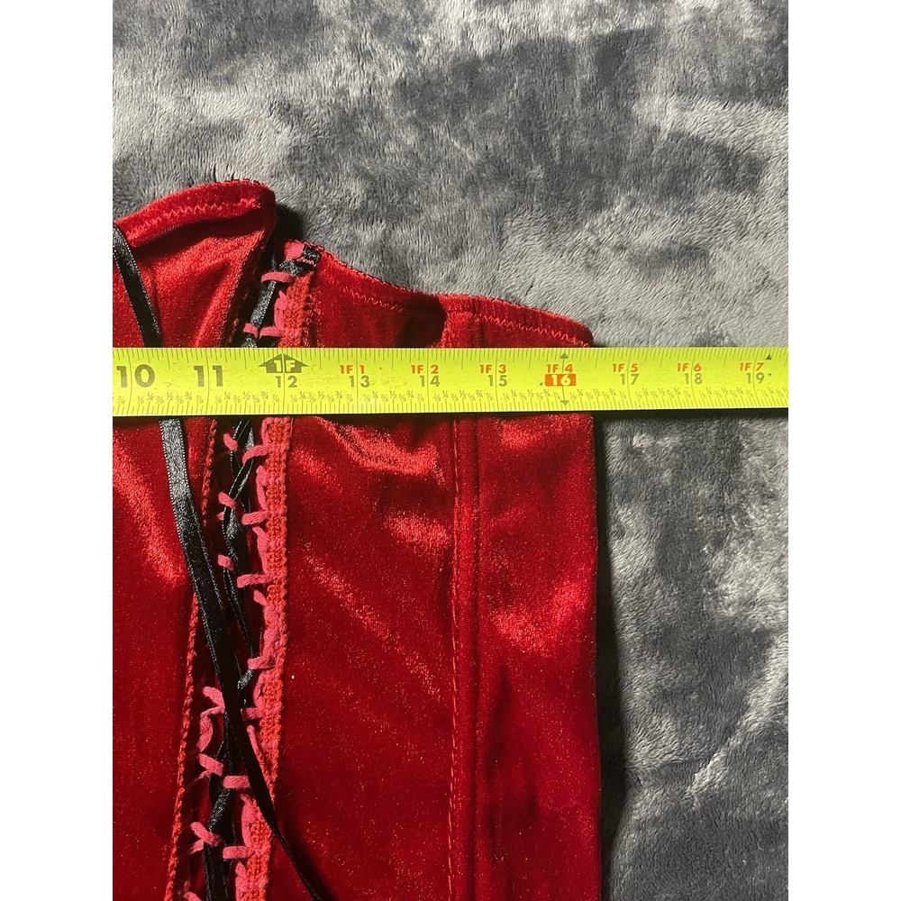 Torrid Vintage Red Velvet Corset Size 2‎ Whimsigoth Y2K - Picture 5 of 6